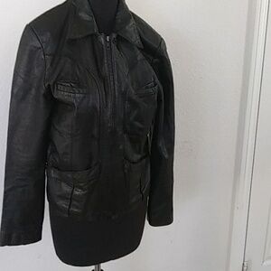 Wilson's Motorcycle Men's Black Vintage Leather Jacket Size 38